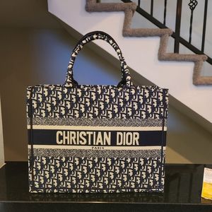 Dior Book Tote Oblique Medium Blue